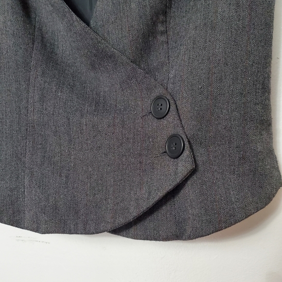 Grey Button Up Vest Men's V Neck Tailored Vest Investments Gray - Picture 9 of 11